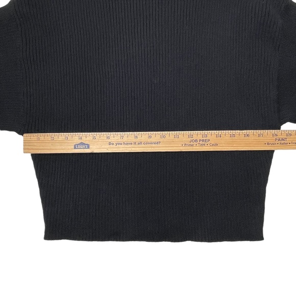 Line + Dot Black Alder Funnel Neck Rib Knit Sweater Size Small - Picture 11 of 12